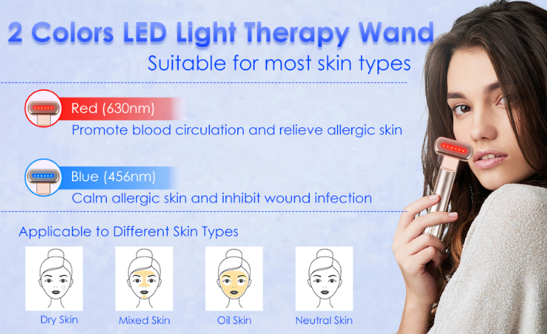 Biomol- BM Wand 2 in 1 Red and Blue Light Therapy for Facial Care