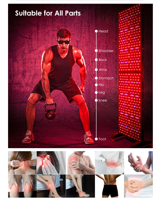 BioMol - Fitness 30 degree* Red Light Therapy Stand with Colour Touch screen, Intelligent & Remote Controller-BM Fitness