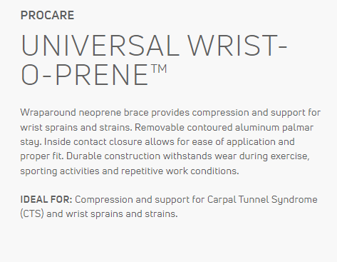 Enovis - UNIVERSAL WRIST-O-PRENE™, Wrist Brace