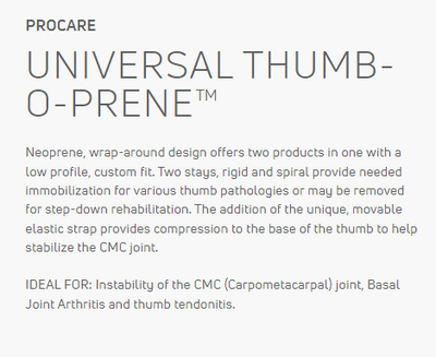 Enovis - UNIVERSAL THUMB-O-PRENE™ BRACE