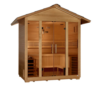 *GDI- "Vorarlberg" 5 Person Traditional Outdoor Sauna - Canadian Hemlock (GDI-8105-01)