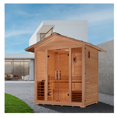 *GDI- "Vorarlberg" 5 Person Traditional Outdoor Sauna - Canadian Hemlock (GDI-8105-01)