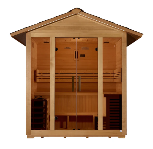 *GDI- "Vorarlberg" 5 Person Traditional Outdoor Sauna - Canadian Hemlock (GDI-8105-01)