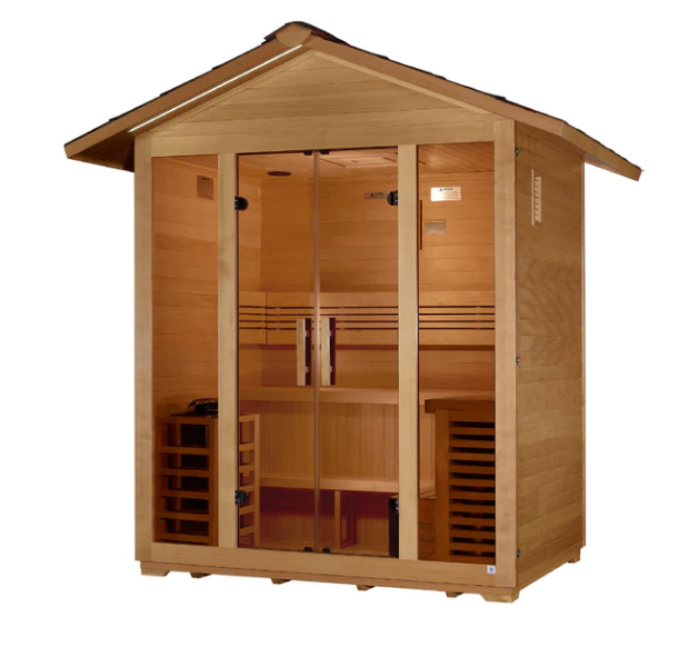 *GDI- "Vorarlberg" 5 Person Traditional Outdoor Sauna - Canadian Hemlock (GDI-8105-01)