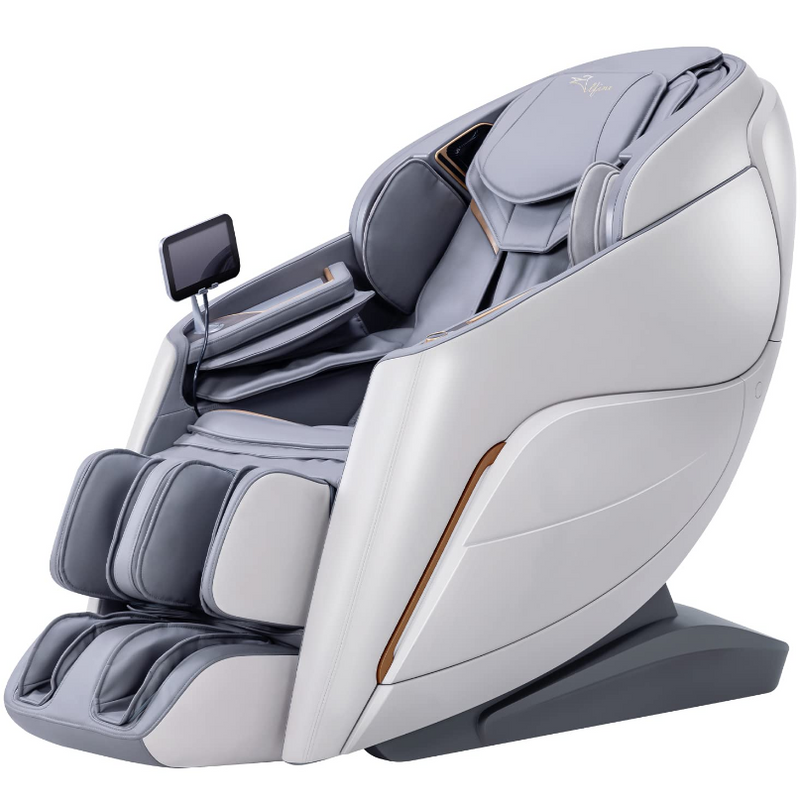 Alfine A710- 4D Massage Chair, Full Body Zero Gravity Recliner with SL Track, Heating, and Electric Calfrest Extension, Open Footrest (2024 Beige)