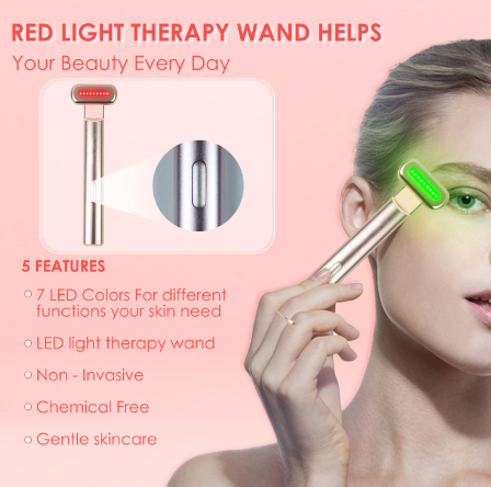 Biomol- BM WAND 7 in 1 Red Light Theraphy Device for Facial Care