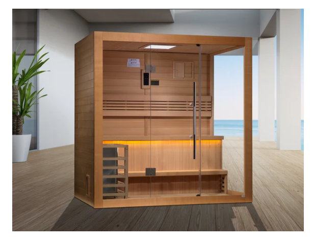 PREORDER - GDI - "Forssa Edition" 3-4 Person Indoor Traditional Steam Sauna - Canadian Red Cedar Interior (GDI-7203-01)