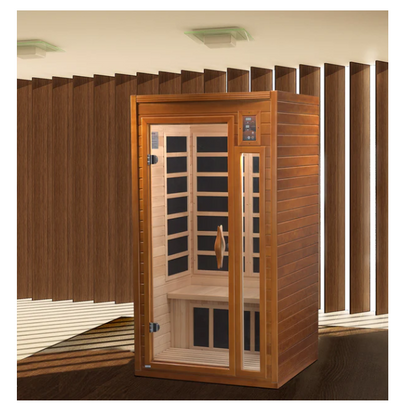 GDI - Dynamic Barcelona Elite 1-2-person Ultra Low EMF (Under 3MG) FAR Infrared Sauna (Canadian Hemlock)