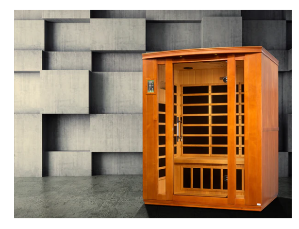 *GDI -Dynamic "Bellagio" 3-person Sauna, Low EMF (Under 8MG) FAR Infrared Sauna (Canadian Hemlock) DYN-6306-02