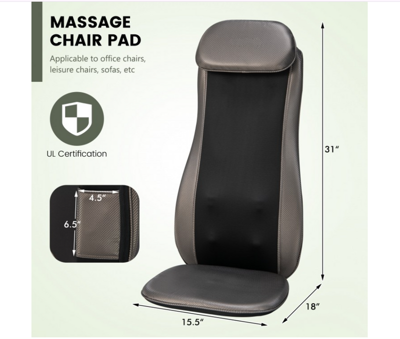 Massage Chair Pad with Heat and Vibration