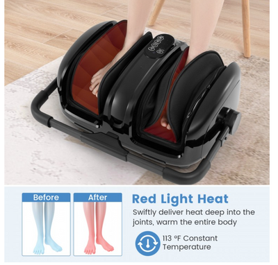 New Electric Foot/Arm/Calf Massager with Heat, Compression, Vibration and different Massage Modes, Remote control included