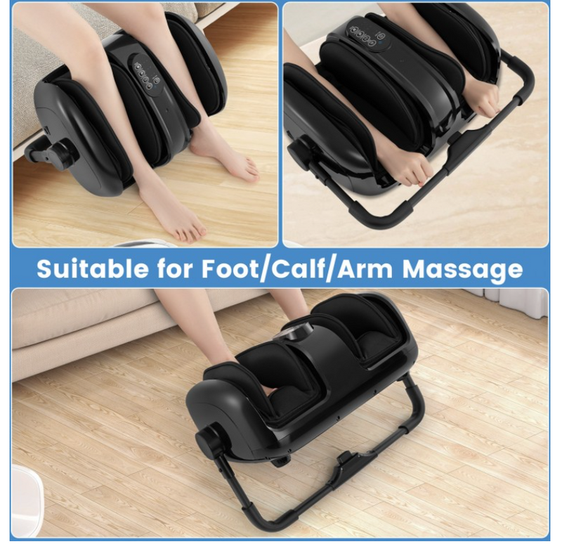 New Electric Foot/Arm/Calf Massager with Heat, Compression, Vibration and different Massage Modes, Remote control included