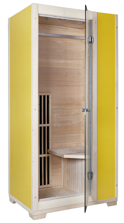 Blisspod, Vienna, Far Infrared Sauna Canadian Hemlock Very Low EMF Sauna, 3 Heaters, 1 Person