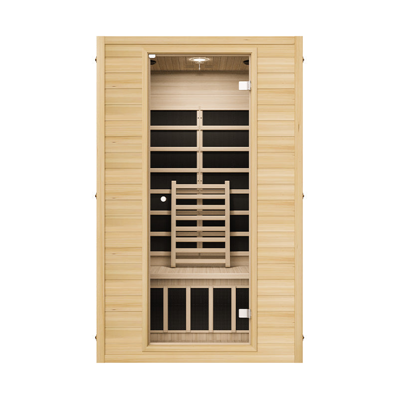 Blisspod, Vienna, Far Infrared Sauna Canadian Hemlock Very Low EMF Sauna, 4 Heaters, 2 Persons