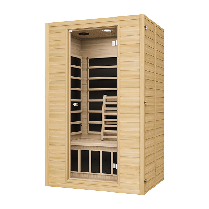 Blisspod, Vienna, Far Infrared Sauna Canadian Hemlock Very Low EMF Sauna, 4 Heaters, 2 Persons