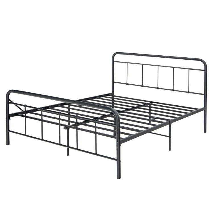 Heavy Duty Metal Platform Bed Frame with Headboard-Full Size