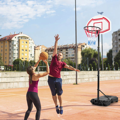 Height Adjustable Basketball Hoop with 2 Nets and Fillable Base