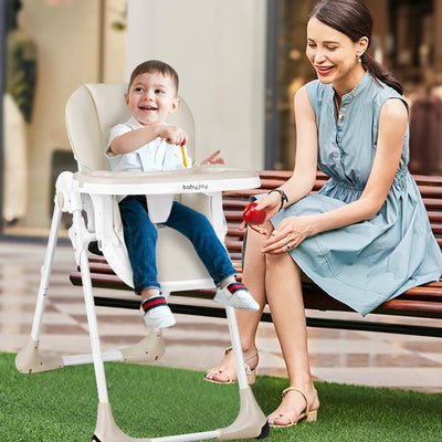 3-In-1 Convertible Baby High Chair for Toddlers-Beige