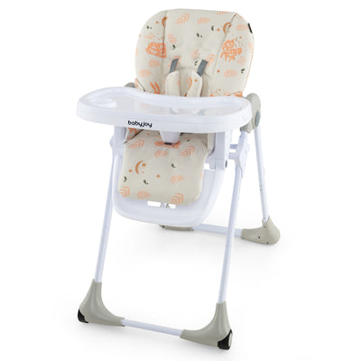 3-In-1 Convertible Baby High Chair with Adjustable Height for Toddlers-Beige