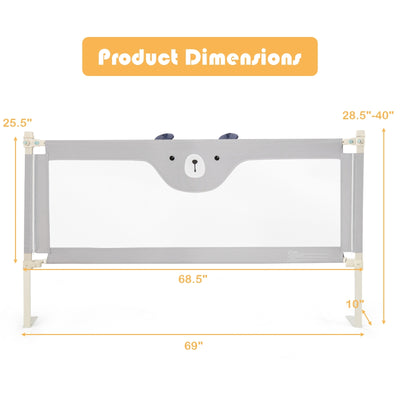 Vertical Lifting Baby Bedrail Guard with Lock-M