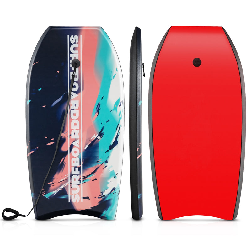 33/37/41 Inches Lightweight Body Board Boogie Board with EPS Core XPE Deck HDPE Bottom Multicolor2-M