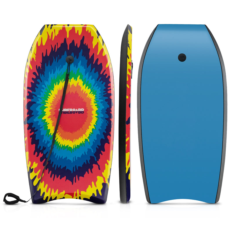 33/37/41 Inches Lightweight Body Board Boogie Board with EPS Core XPE Deck HDPE Bottom Multicolor3-M