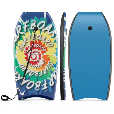 33/37/41 Inches Lightweight Body Board Boogie Board with EPS Core XPE Deck HDPE Bottom Multicolor4-L