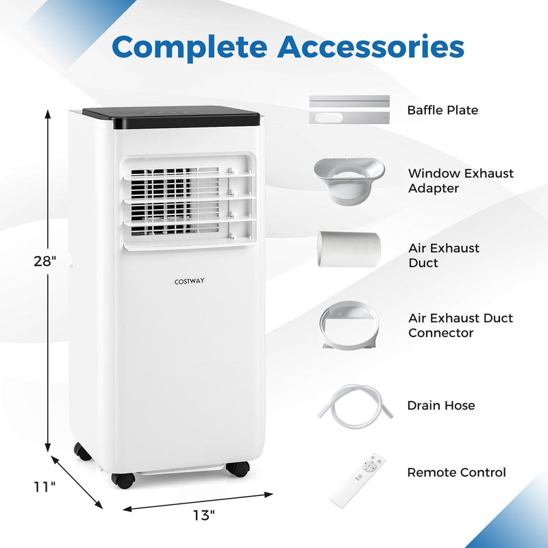 10000 BTU Portable Air Conditioner with Remote Control Cools up to 350 Sq.Ft