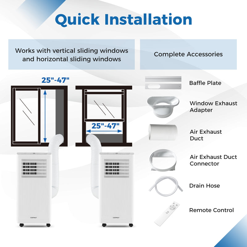 10000 BTU Portable Air Conditioner 3 in 1 AC Unit Fan and Dehumidifier