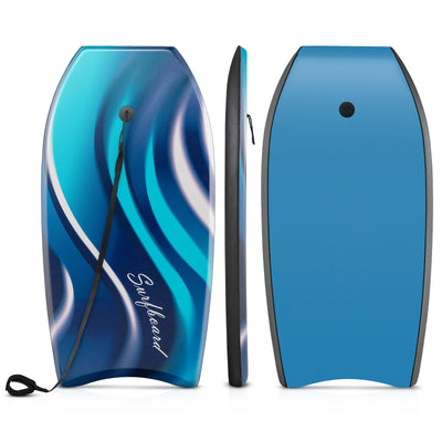 33/37/41 Inches Lightweight Body Board Boogie Board with EPS Core XPE Deck HDPE Bottom-S