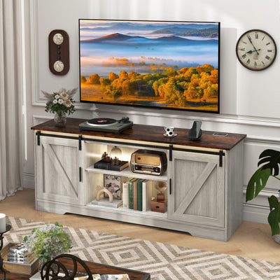 TV Stand for 65 Inch TVs Media Console Table for Living Room-Gray