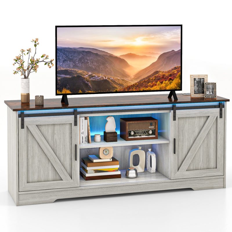 TV Stand for 65 Inch TVs Media Console Table for Living Room-Gray