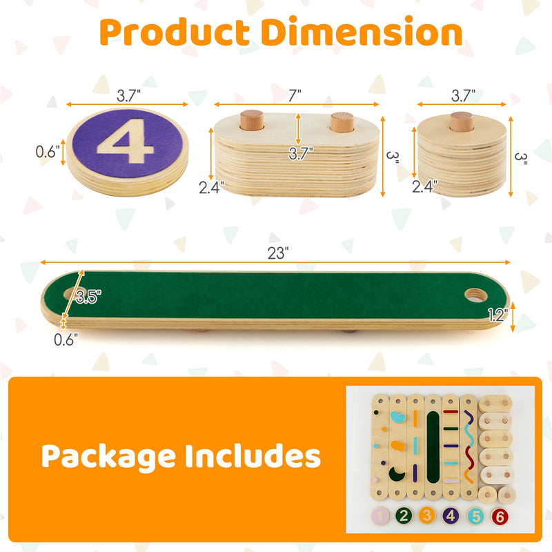 Montessori Balance Beam Set Wooden Balance Boards with Stepping Stones