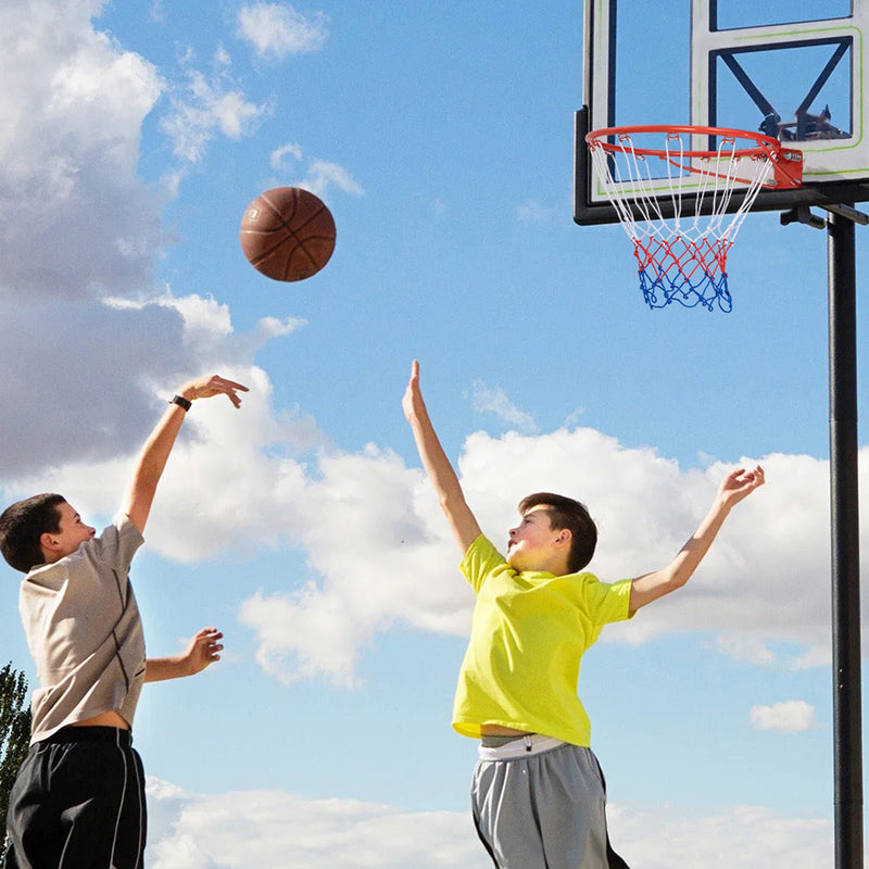 18 Inch Basketball Rim Goal Replacement with All Weather Net and Mounting Hardware-Orange