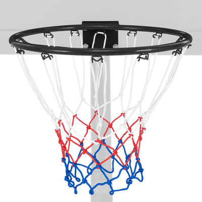 18 Inch Basketball Rim Goal Replacement with All Weather Net and Mounting Hardware-Black