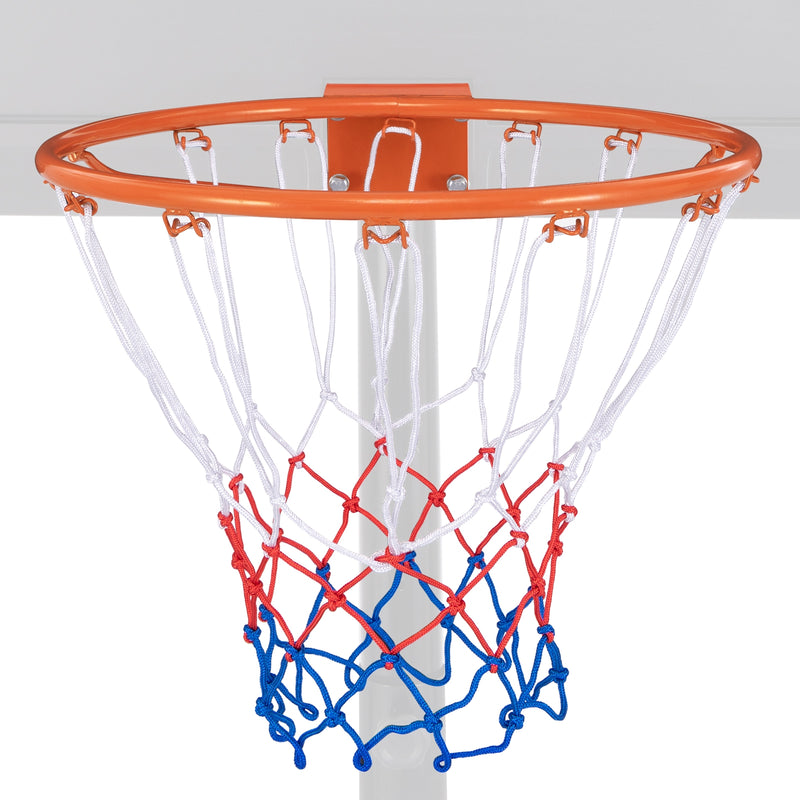 15 Inch Basketball Rim Goal Replacement with All Weather Net and Mounting Hardware-Orange