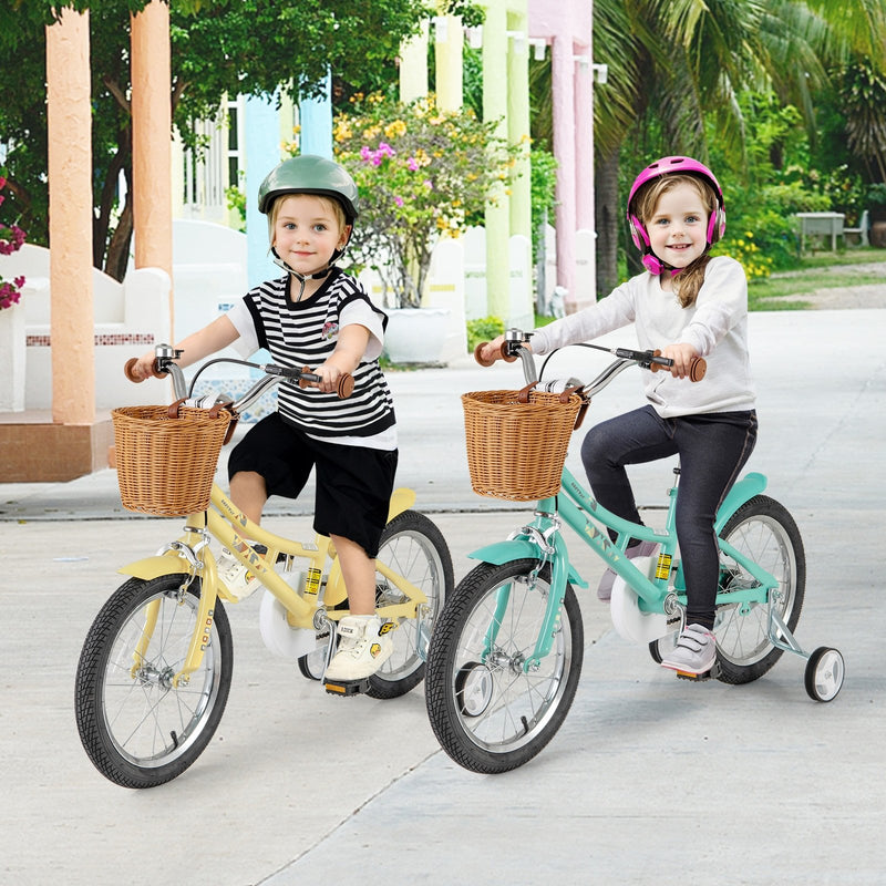 16 Inch Kids Bike Adjustable Bicycle with Reflectors and Bell for Children 4-7 Years Old-16 inches