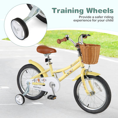 16 Inch Kids Bike Adjustable Bicycle with Reflectors and Bell for Children 4-7 Years Old-16 inches