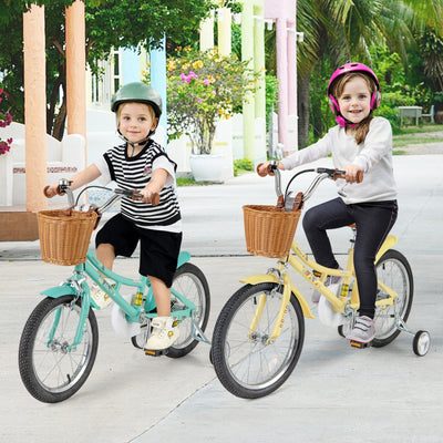 18 Inch Kids Bike Adjustable Bicycle with Reflectors and Bell for Children 4-8 Years Old-18 inches