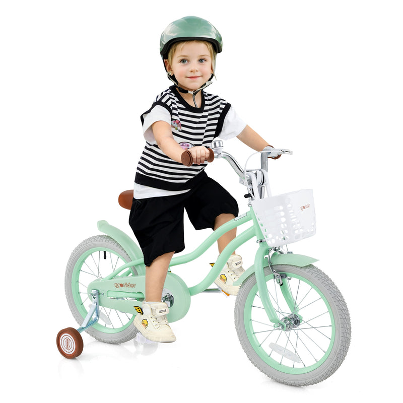 16 Inch Kids Bike with Adjustable Seat and Bell for Kids 3-8 Years Olds-16 inches