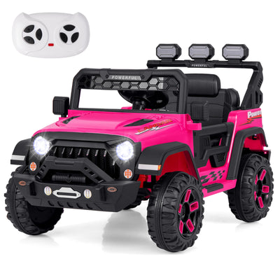 12V Electric Kids Ride on Truck with Remote Control and Music-Pink