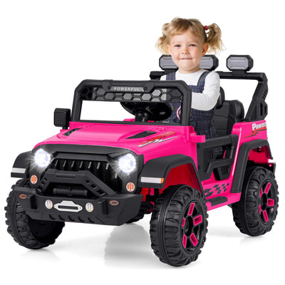 12V Electric Kids Ride on Truck with Remote Control and Music-Pink