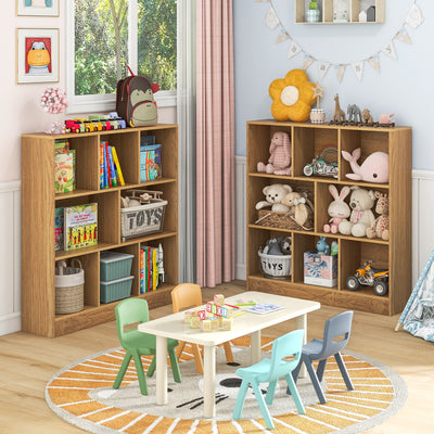 41 Inches 8-Cube Freestanding Bookcase for Kids-Natural