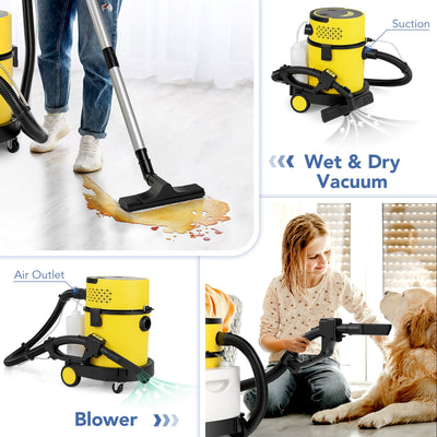 4-in-1 Portable Wet Dry Vacuum Cleaner-Yellow