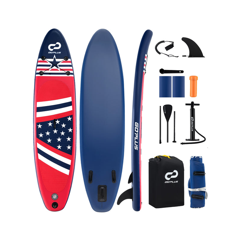 Inflatable Paddle Board with Removable Fin and Backpack-B