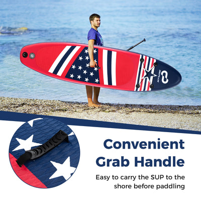 Inflatable Paddle Board with Removable Fin and Backpack-B