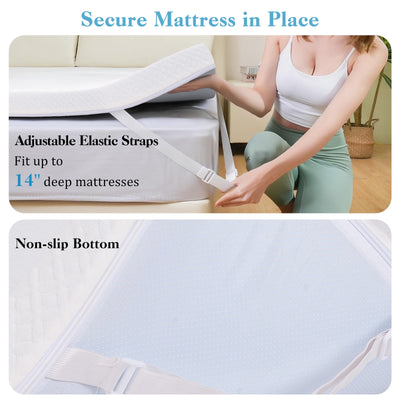 3 Inch Gel-Infused Memory Foam Mattress Topper with Removable Cover-Full Size