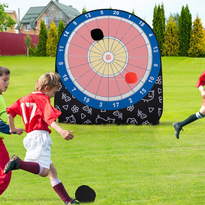 Large Dart Board for Kids with 4 Kick Balls-Black