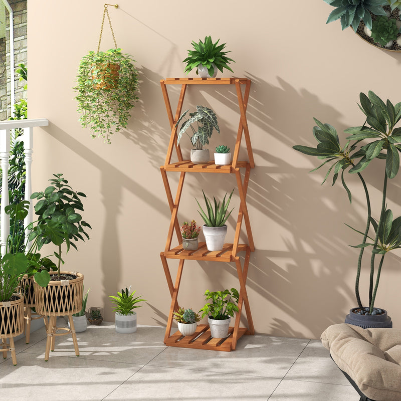 4-Tier Folding Plant Rack and Free Standing Shoe Rack