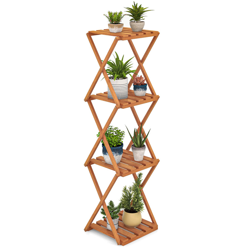 4-Tier Folding Plant Rack and Free Standing Shoe Rack